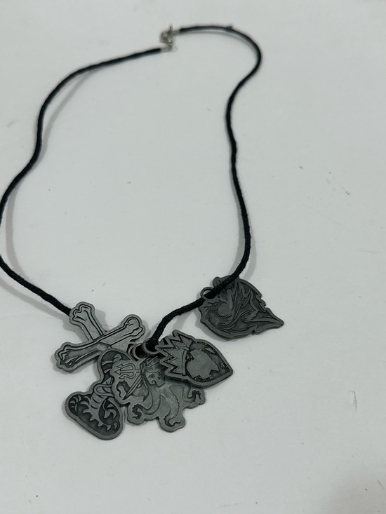 Disney Other - Black Cord Necklace with Metal Charms